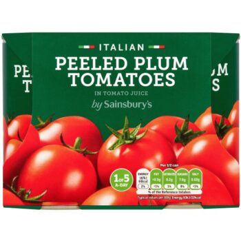 Sainsbury's Premium Peeled Plum Tomatoes (4 x 400g)