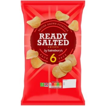 Sainsbury's Ready Salted Multipack Crisps (6 x 25g)
