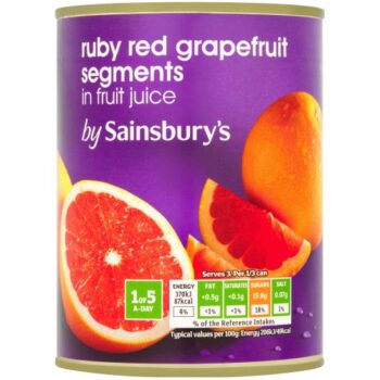 Sainsbury's Ruby Red Grapefruit Segments In Fruit Juice (539g)