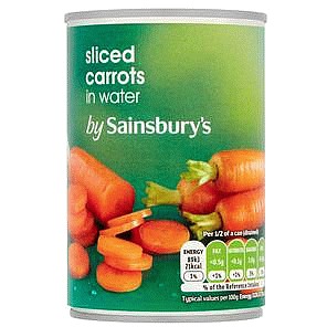 Sainsbury's Sliced Carrots in Water (180g*) (300g)