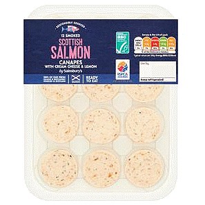 Sainsbury's Smoked Scottish Salmon Canapes (12 x 120g)