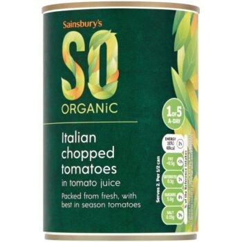 Sainsbury's SO Organic Italian Organic Chopped Tomatoes in Tomato Juice (400g)