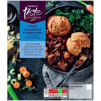 Sainsbury's Steak Casserole & Dumplings Taste the Difference (Serves 2) (800g)