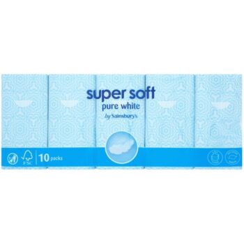 Sainsbury's Super Soft Pocket Tissues 10x10 Sheets