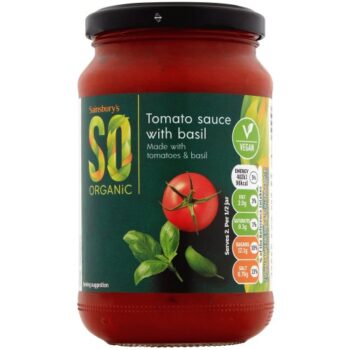 Sainsbury's Tomato Sauce with Basil SO Organic (350g)