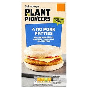 Sainsbury's Vegan No Pork Patties (4 x 57g)