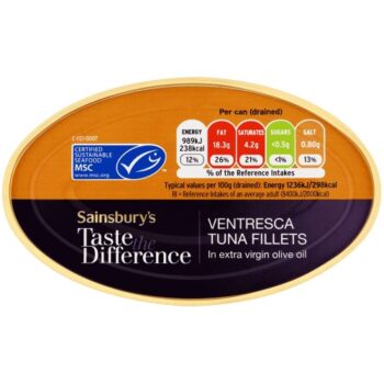 Sainsbury's Ventresca Tuna Fillets In Olive Oil Taste the Difference (80g*) (115g)