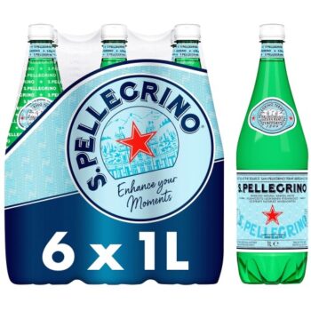 San Pellegrino Sparkling Natural Mineral Water Bottles 6x1 L (6 x 1l)