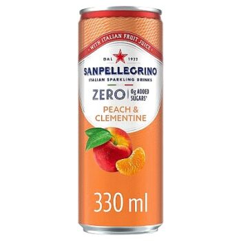 San Pellegrino Sparkling Peach & Clementine Can (330ml)