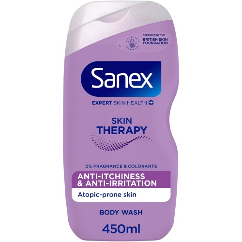 Sanex Skin Therapy Anti-Itchiness & Anti-Irritation Shower Gel Body Wash (450ml)