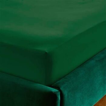Silentnight Brushed Green Fitted Sheet Double