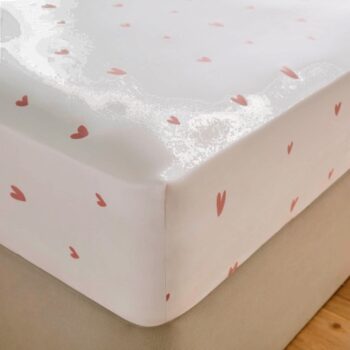 Silentnight Love Sleep Heart Print Fitted Sheet Double