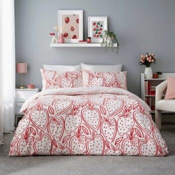 Silentnight Strawberry Duvet Set Double