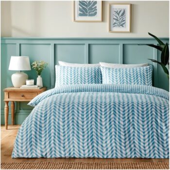 Silentnight supersoft Loose Herringbone duvet set Double