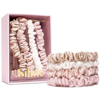 Silkie Skinny Silks 100% Mulberry Silk Scrunchies Nudes (4)