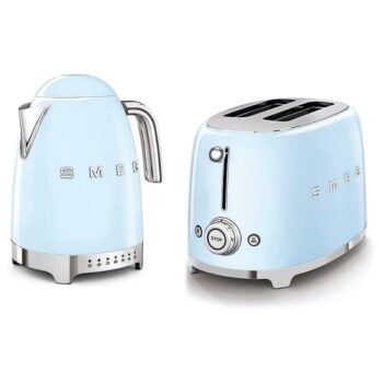 Smeg Kettle And 2 Slice Toaster In Pastel Blue