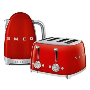 Smeg Kettle And 4 By Slice Toaster In Red (50)