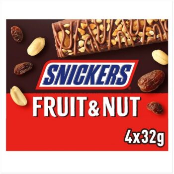 Snickers Triple Treat Fruit & Nut Milk Chocolate Bars Multipack (128g)