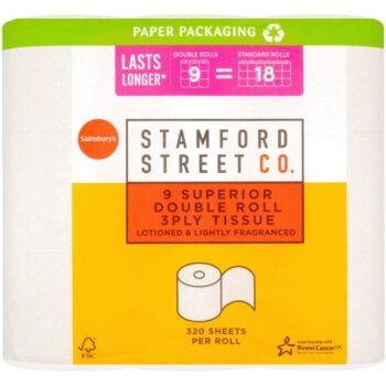 Stamford Street Co. Superior Toilet Tissue Double Rolls 9 Equals 18 Rolls