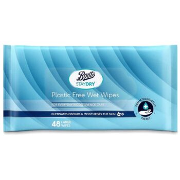 Staydry Boots Plastic Free Incontinence Wet Wipes 48