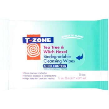 T-Zone Tea Tree & Witch Hazel Shine Control Cleansing Wipes 25