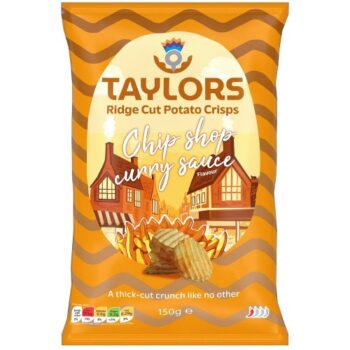 Taylors Chip Shop Curry Sauce Flavour Ridge Cut Potato Crisps