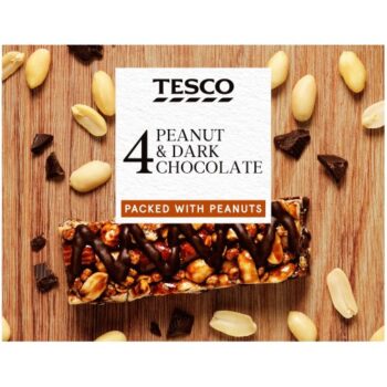 Tesco 4 Peanut & Dark Chocolate Cereal Bars