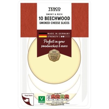 Tesco Beechwood Smoked Cheese Slices (10 x 250g)