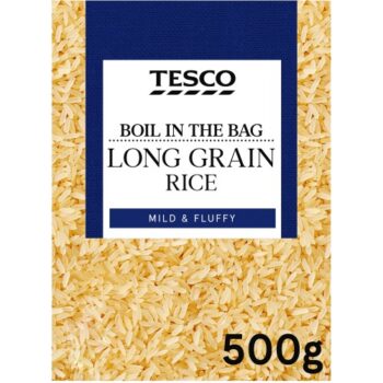 Tesco Boil In The Bag Long Grain Rice (4 x 125g)