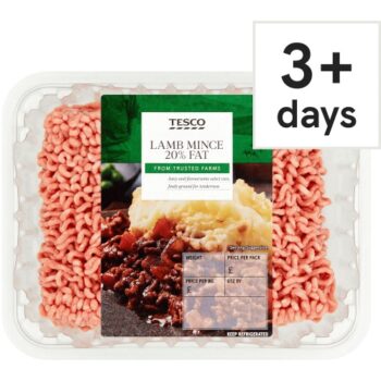 Tesco British Lamb Mince 20% Fat (500g)