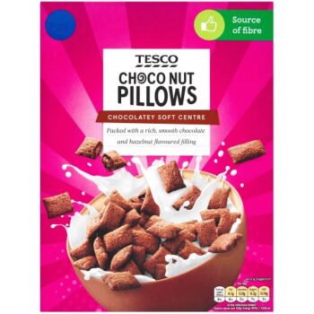 Tesco Choco Nut Pillows Cereal (375g)
