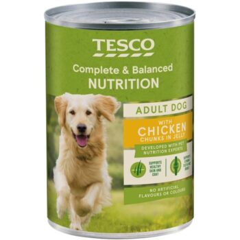 Tesco Chunks In Jelly Chicken Tinned Dog Food (400g)