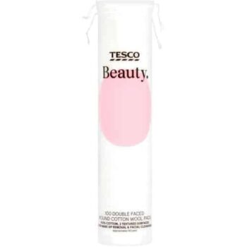 Tesco Double Faced Round Cotton Wool Pads (100)