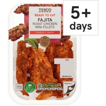Tesco Fajita Cooked Chicken Breast Mini Fillets (170g)