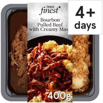 Tesco Finest Bourbon Pulled Beef With Creamy Mash (400g)