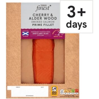 Tesco Finest Cherry & Alder Wood Smoked Salmon Fillet (100g)