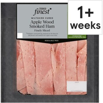 Tesco Finest Finely Sliced Apple Wood Smoked Ham (120g)