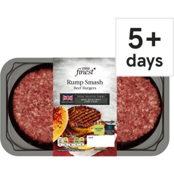 Tesco Finest Rump Smash Beef Burgers (300g)