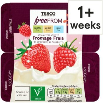 Tesco Free From Raspberry Strawberry Soya Alternative (4 x 90g)