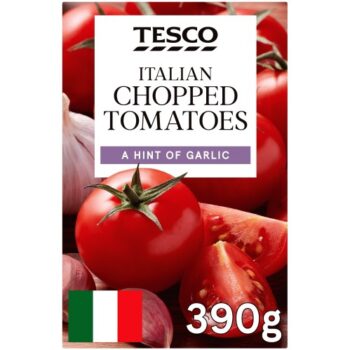 Tesco Italian Chopped Tomatoes A Hint of Garlic (390g)