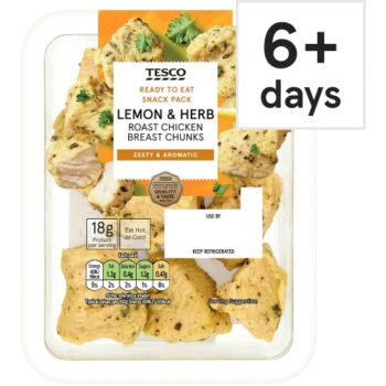 Tesco Lemon & Herb Roast Chicken Breast Chunks (80g)