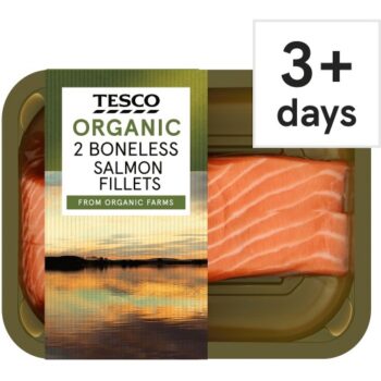 Tesco Organic 2 Boneless Salmon Fillets (265g)