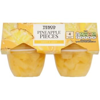 Tesco Pineapple Pieces (4 x 120g)
