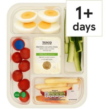 Tesco Protein Grazing Pack with Garlic & Herb Yogurt Dip (364g)