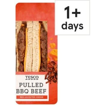 Tesco Pulled Beef & Red Leicester Sandwich