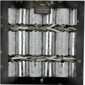 Tesco Snowflake Luxury Christmas Crackers