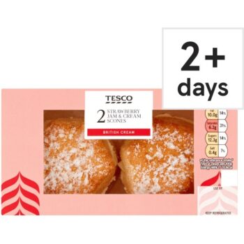 Tesco Strawberry Jam & Cream Scones (2)