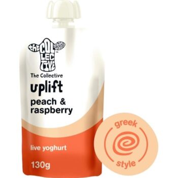 The Collective Uplift Peach & Raspberry Yoghurt Pouch (130g)