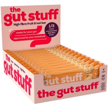 The Gut Stuff Peanut Butter Fruit & Nut High Fibre Box of Bars (12 x 35g)