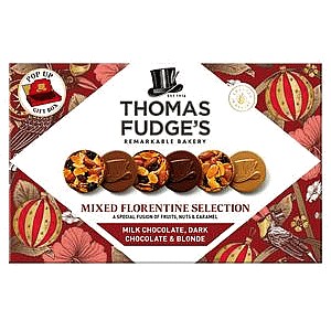 Thomas Fudge's Mixed Florentine Selection Milk Dark & Blonde Chocolate (228g)